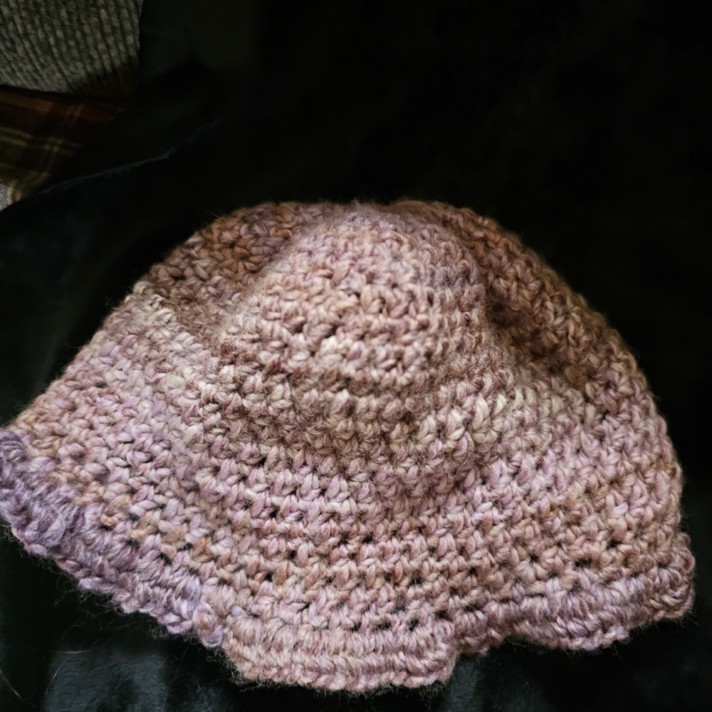 Elegant Mauve Crochet Hat